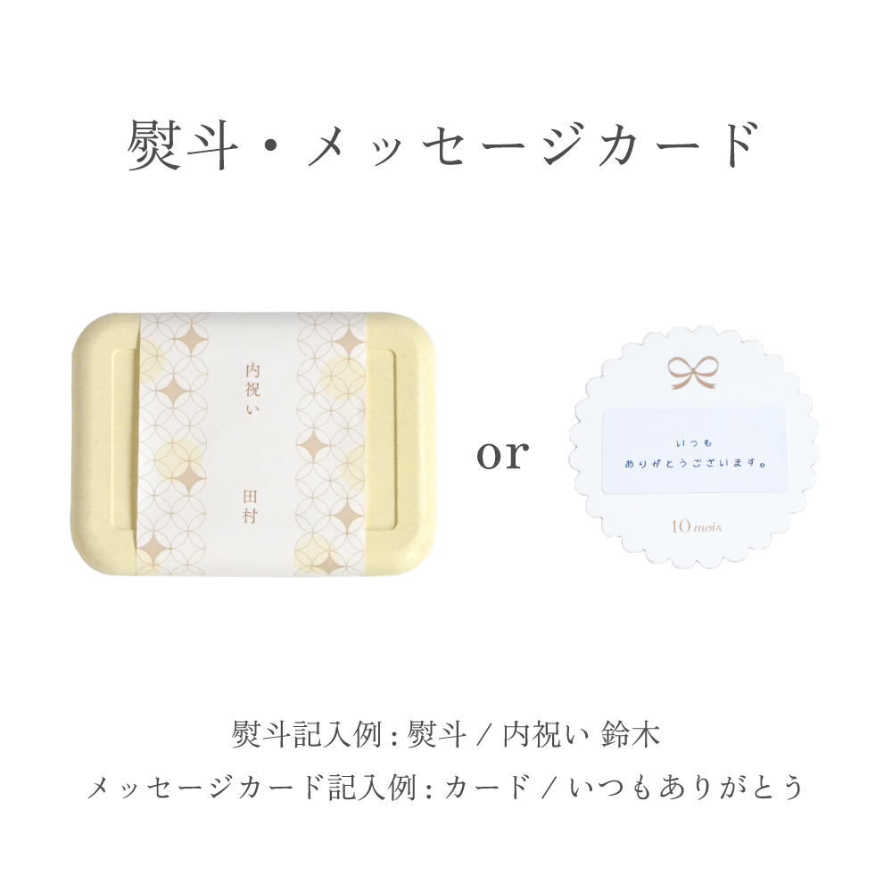 熨斗もしくはメッセージカードの内容を記入（30文字以内）