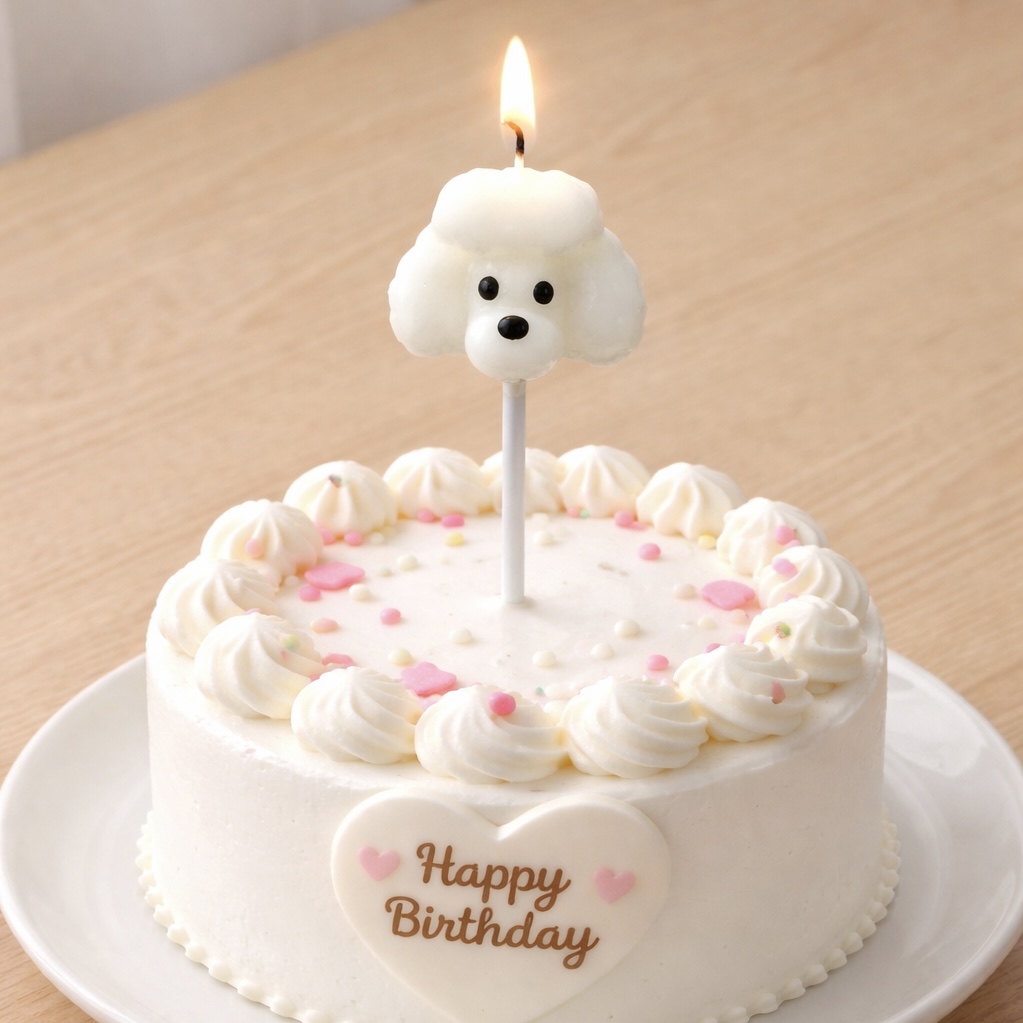 わんちゃんフェイスろうそく