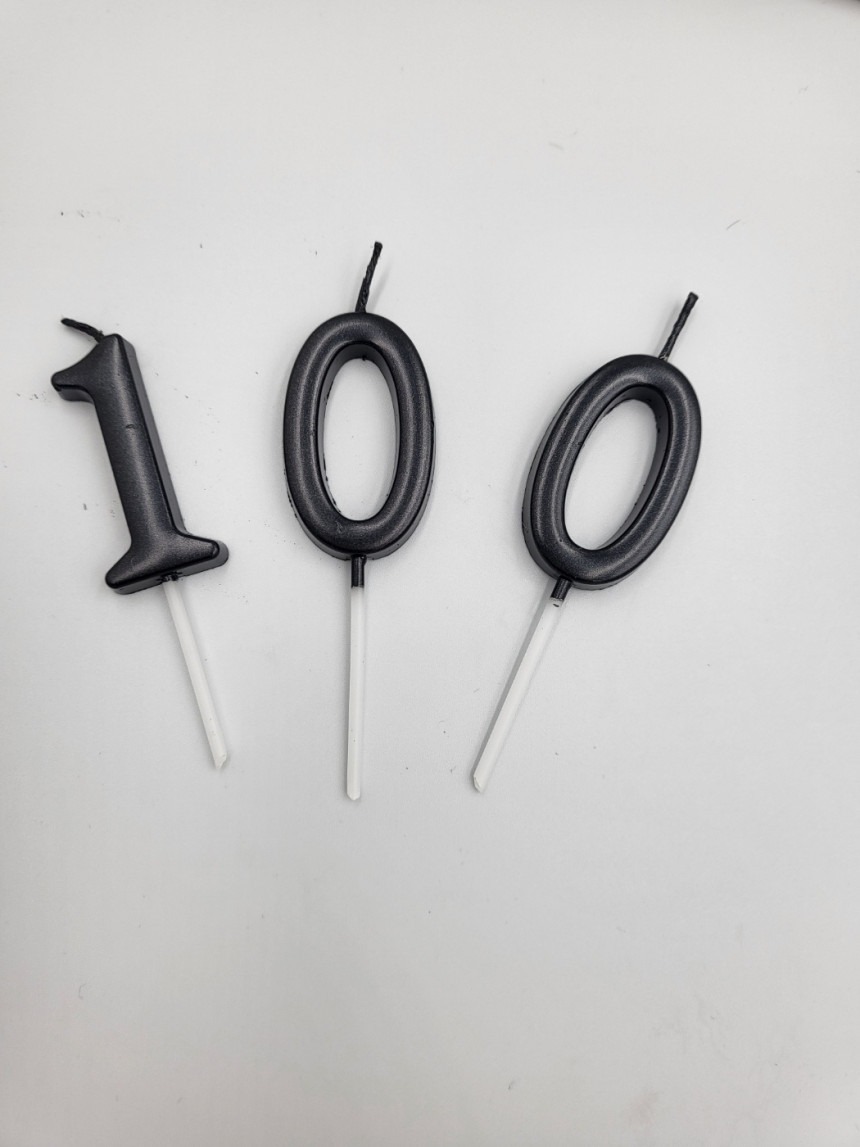 数字ローソク ブラック