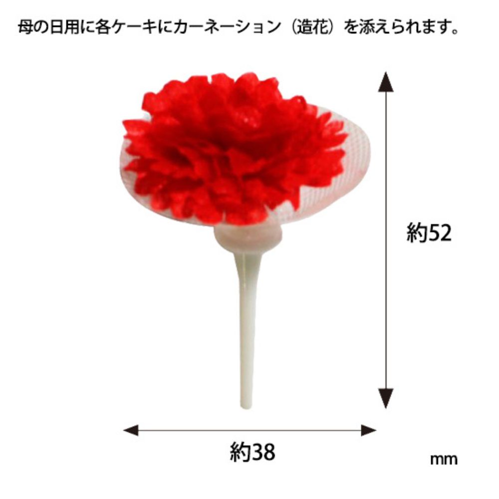 母の日用　カーネーションケーキピックをおつけしますか？無料