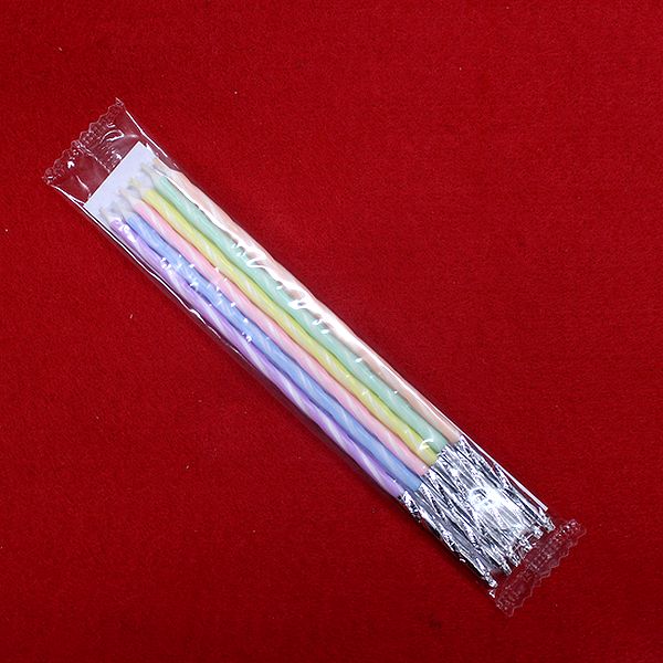 ●スリムキャンドル　6色6本入り長さ12㎝お付けいたしますか？