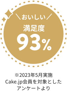 おいしい 満足度93%