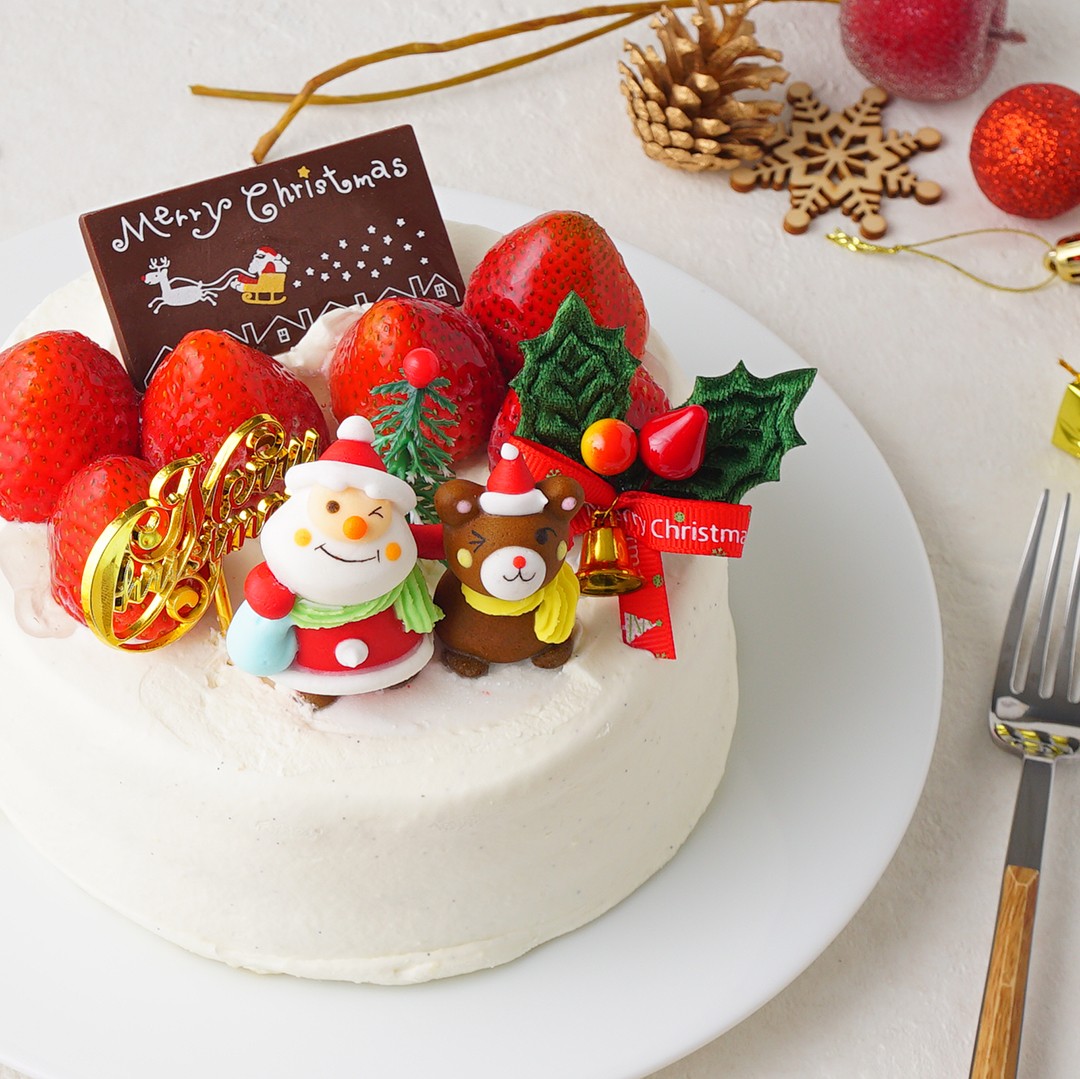 【お菓子工房アントレ】いちごのクリスマスショートケーキ 5号