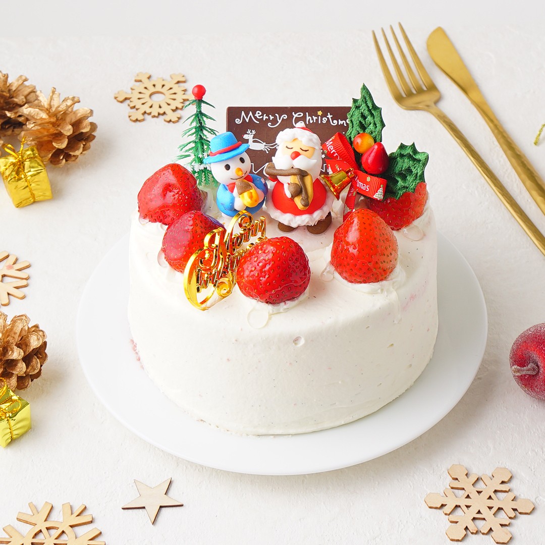 【お菓子工房アントレ】クリスマスレインボーケーキ 5号 2