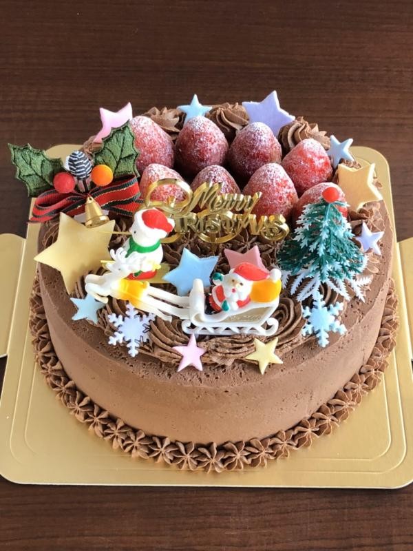 クリスマスダブル生チョコケーキ 5号 15cm クリスマス2022（横浜ヴィーガンスイーツ L'AURA(ローラ)） | Cake.jp