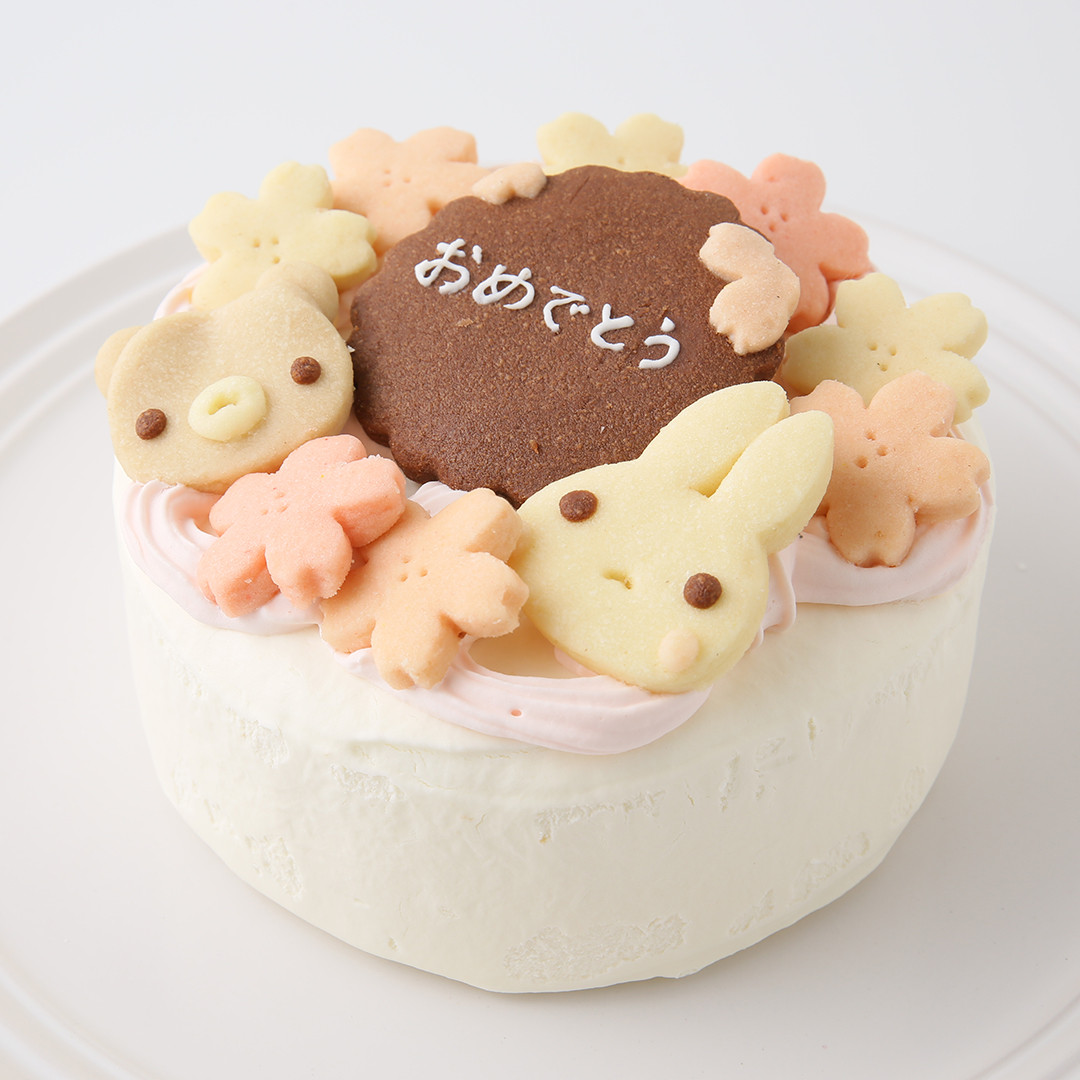 天然色素・国産小麦粉と安心食材☆季節のうさくまケーキ☆桜☆4号 12cm #お花のケーキ　#フラワーケーキ 2