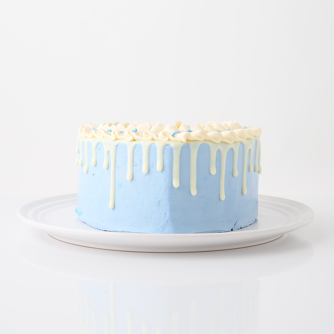 ハートのドリップとステッチのバタークリームデコレーション 4号《センイルケーキ》 4