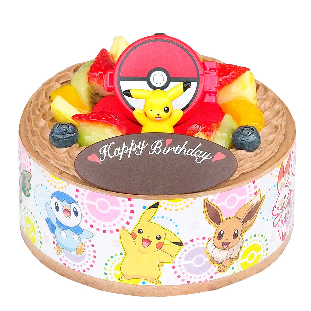 キャラデコお祝いケーキ ポケットモンスター チョコクリームショートケーキ 5号 15cm Cd Poke 22 Choco Cake Express Cake Jp