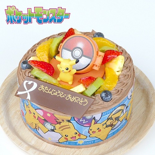 キャラデコお祝いケーキ ポケットモンスター チョコクリームショートケーキ 5号 15cm Cd Poke 19 Choco Cake Express Cake Jp