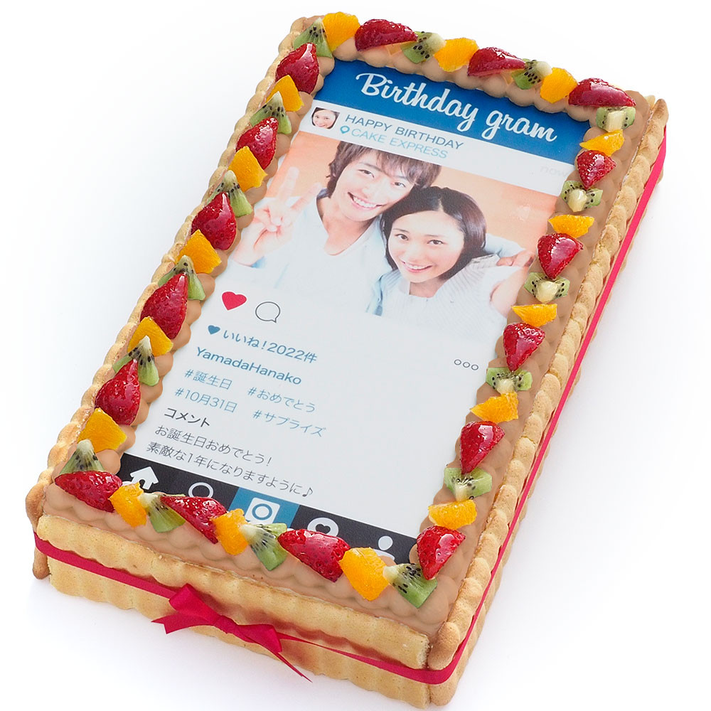 CX^ʐ^P[L L rXLCttbVt[c悹`RN[V[gP[L 36×21cm choco-birthday-big