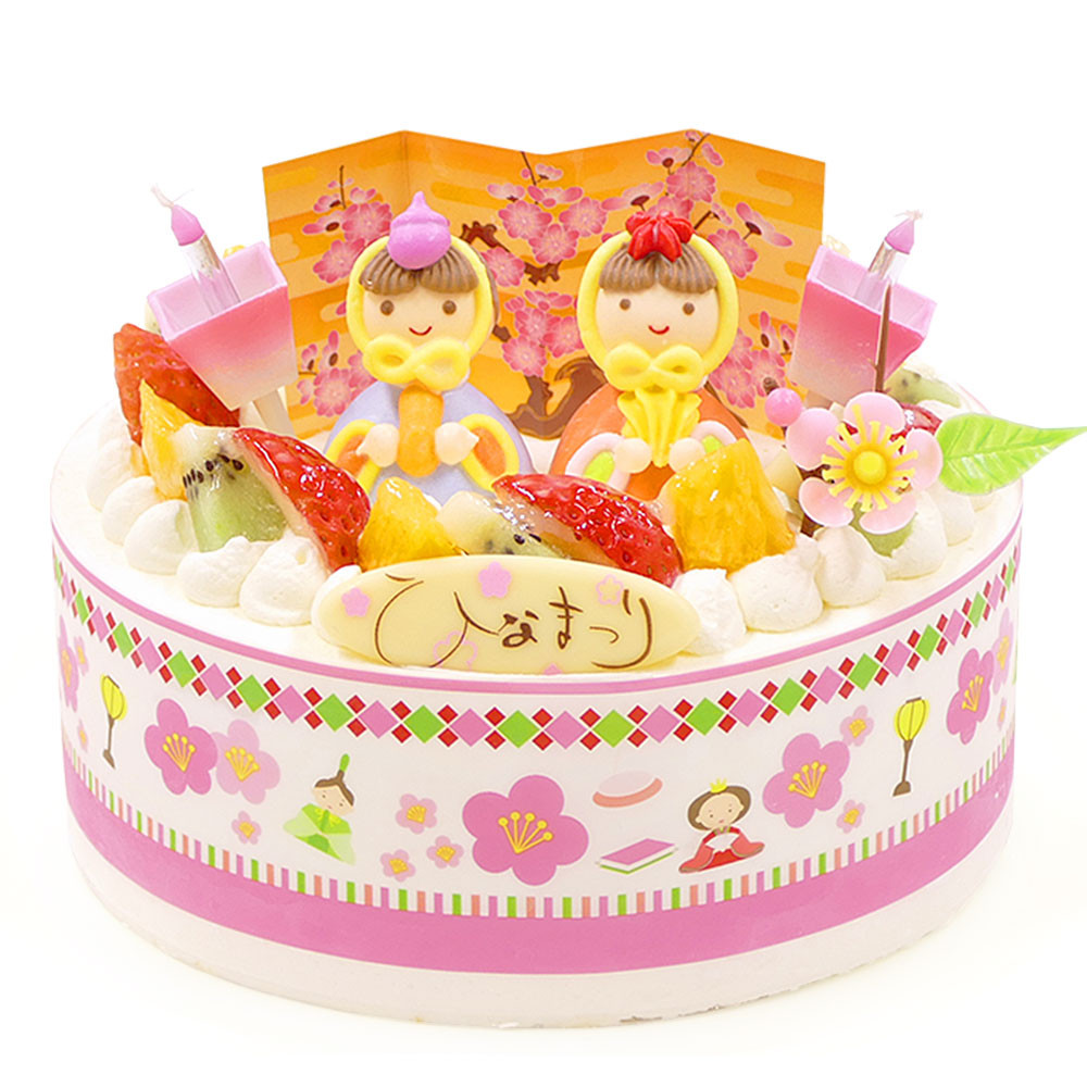 ひな祭りケーキ フレッシュ生クリームのショートケーキ 7号 21cm cream-7-hina