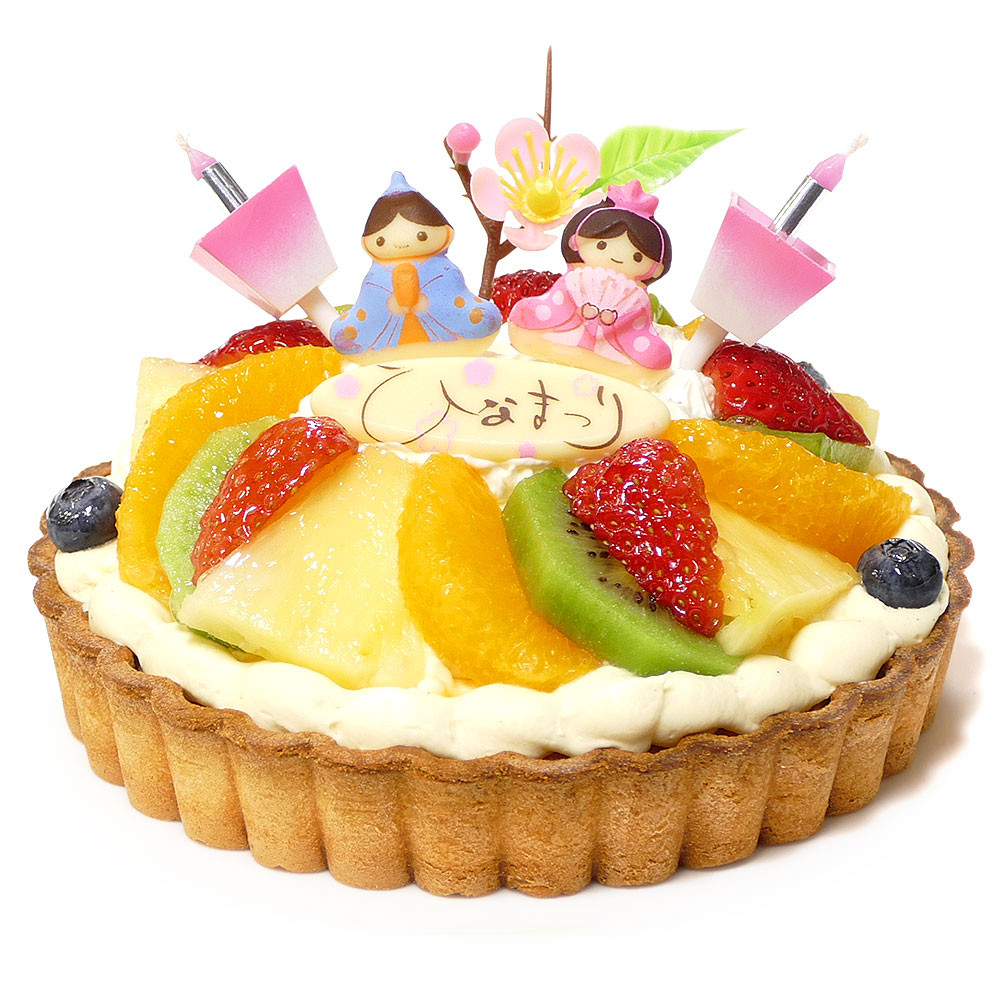 ひな祭りケーキ フルーツタルト 4号 12cm tart-4-hina