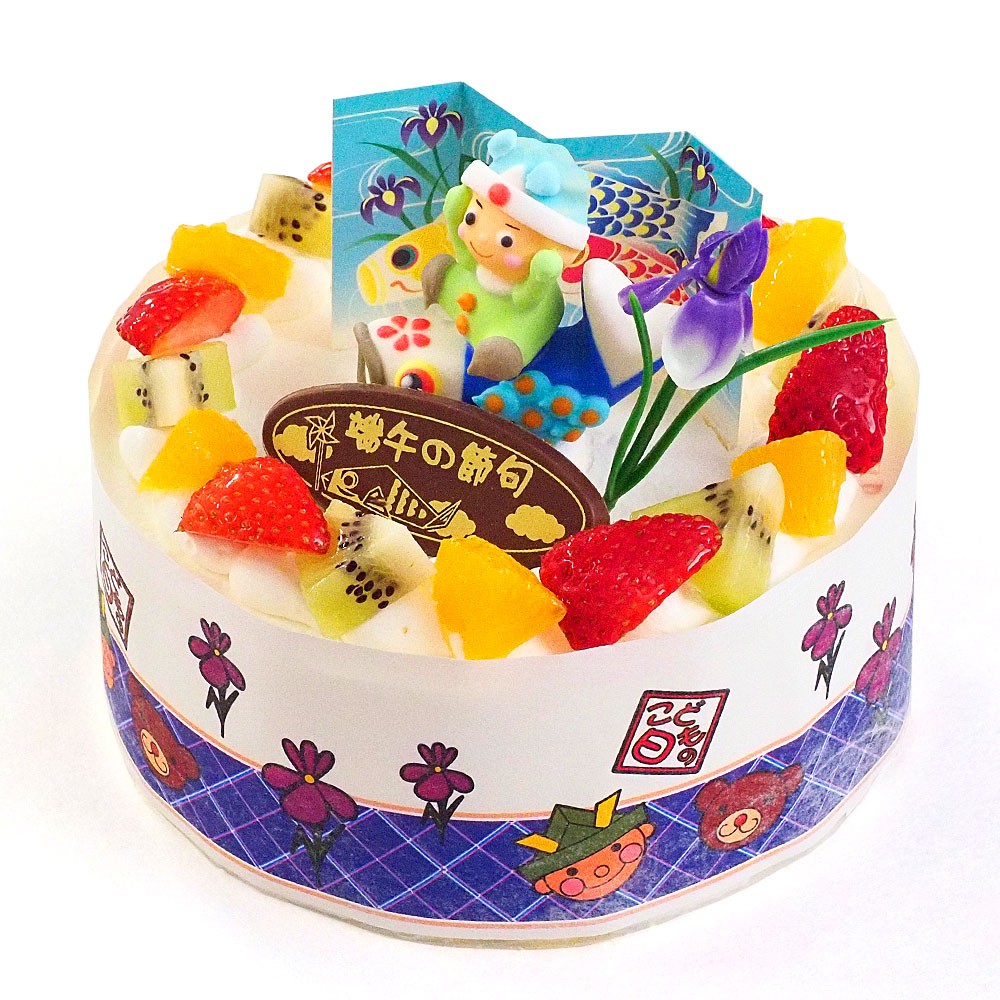 こどもの日ケーキ フレッシュ生クリームのデコレーションケーキ 6号 18cm cream-6-ko  