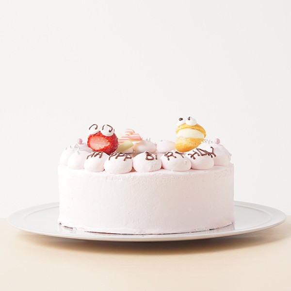お祝いのケーキに写真を添えて(^O^)／ フォト 写真 苺クリームケーキ 4号 3
