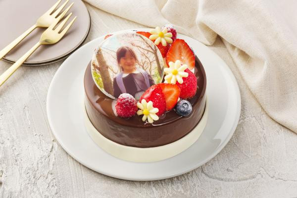 写真ケーキ ショコラトリオ 6号 18cm