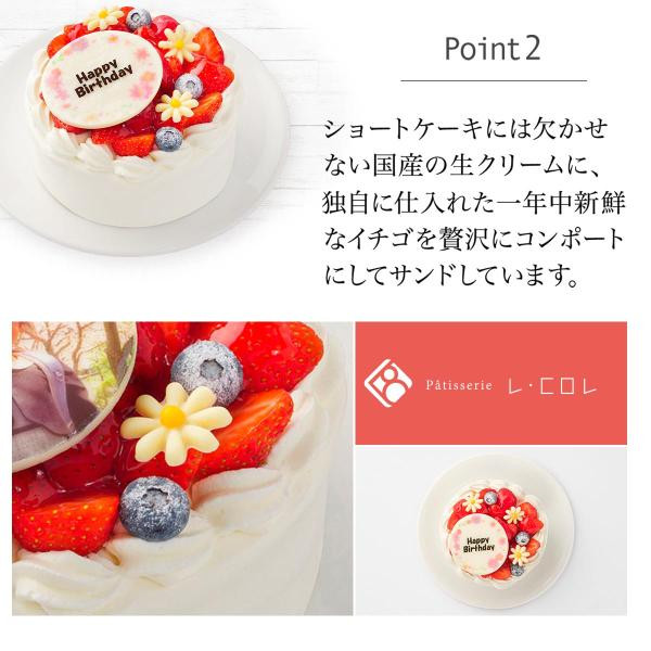 写真ケーキ　イチゴいっぱいショート　4号　12cm【パティスリーレコロレ】 4