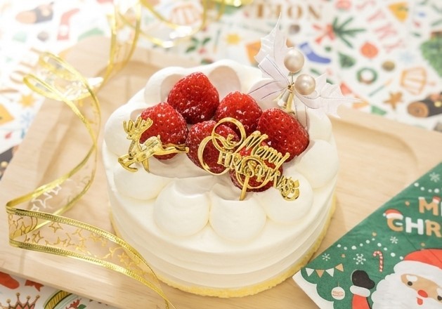 無添加 甘さ控えめで ふわっふわの 生デコXmas 4号 クリスマス2026
