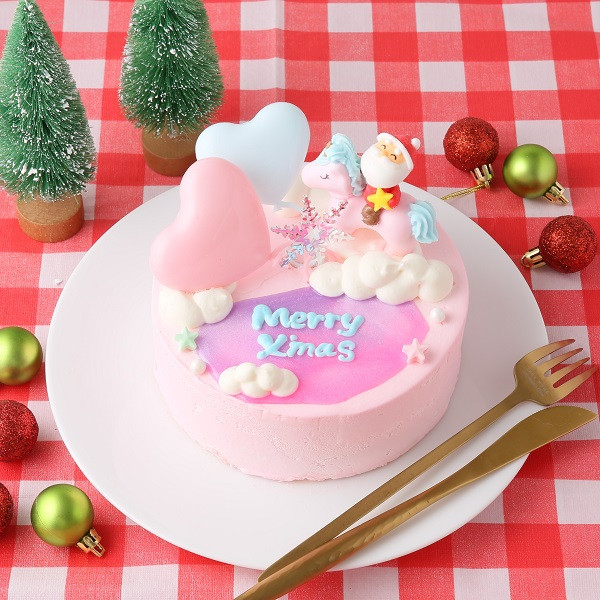 ハートサンタのユニコーンセンイルケーキ クリスマスケーキ2023