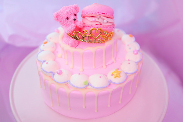 ピンク くまちゃん２段ケーキ Milkymoco Cake Jp