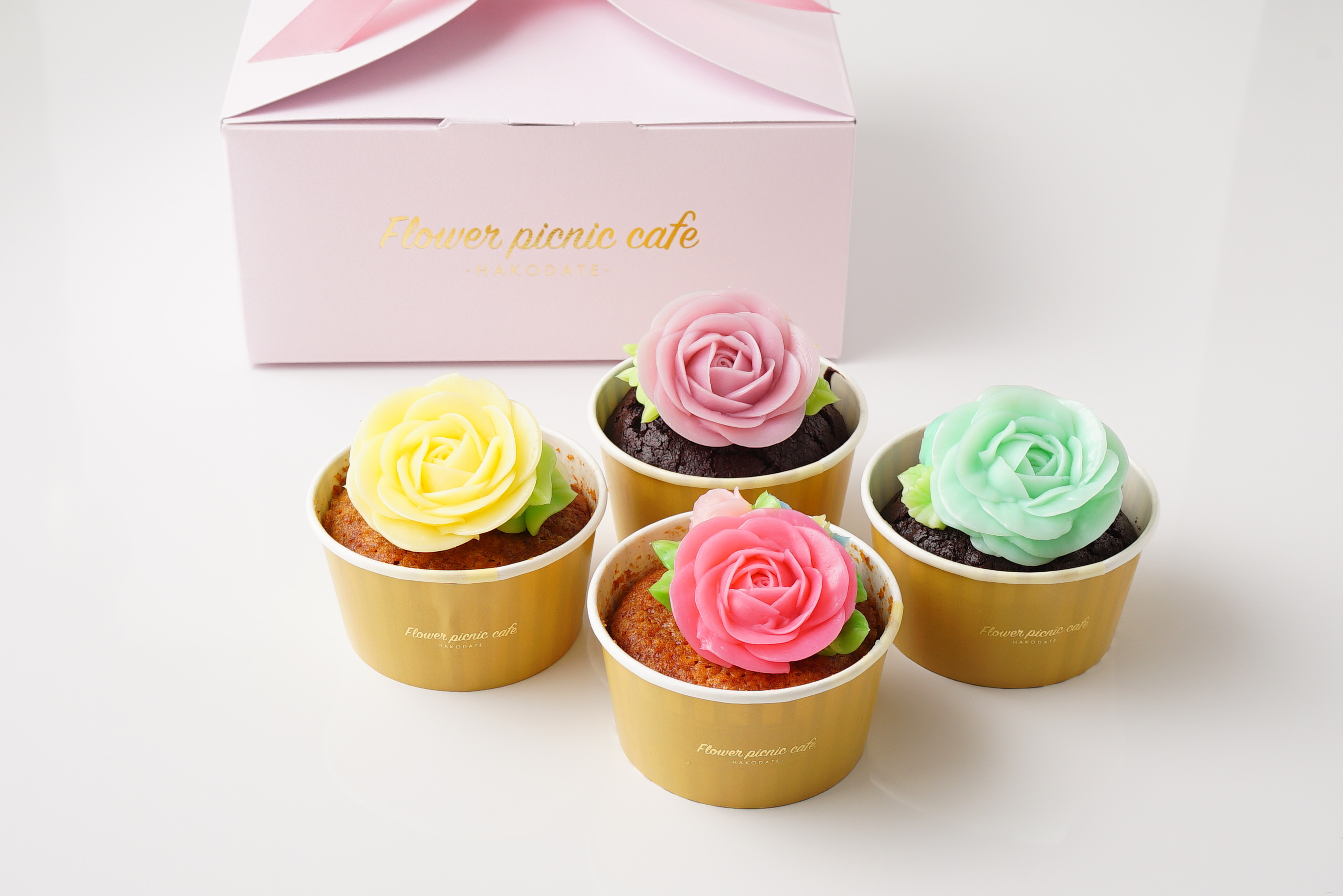 食べられるお花のカップケーキ＜4個セット＞　　　 1