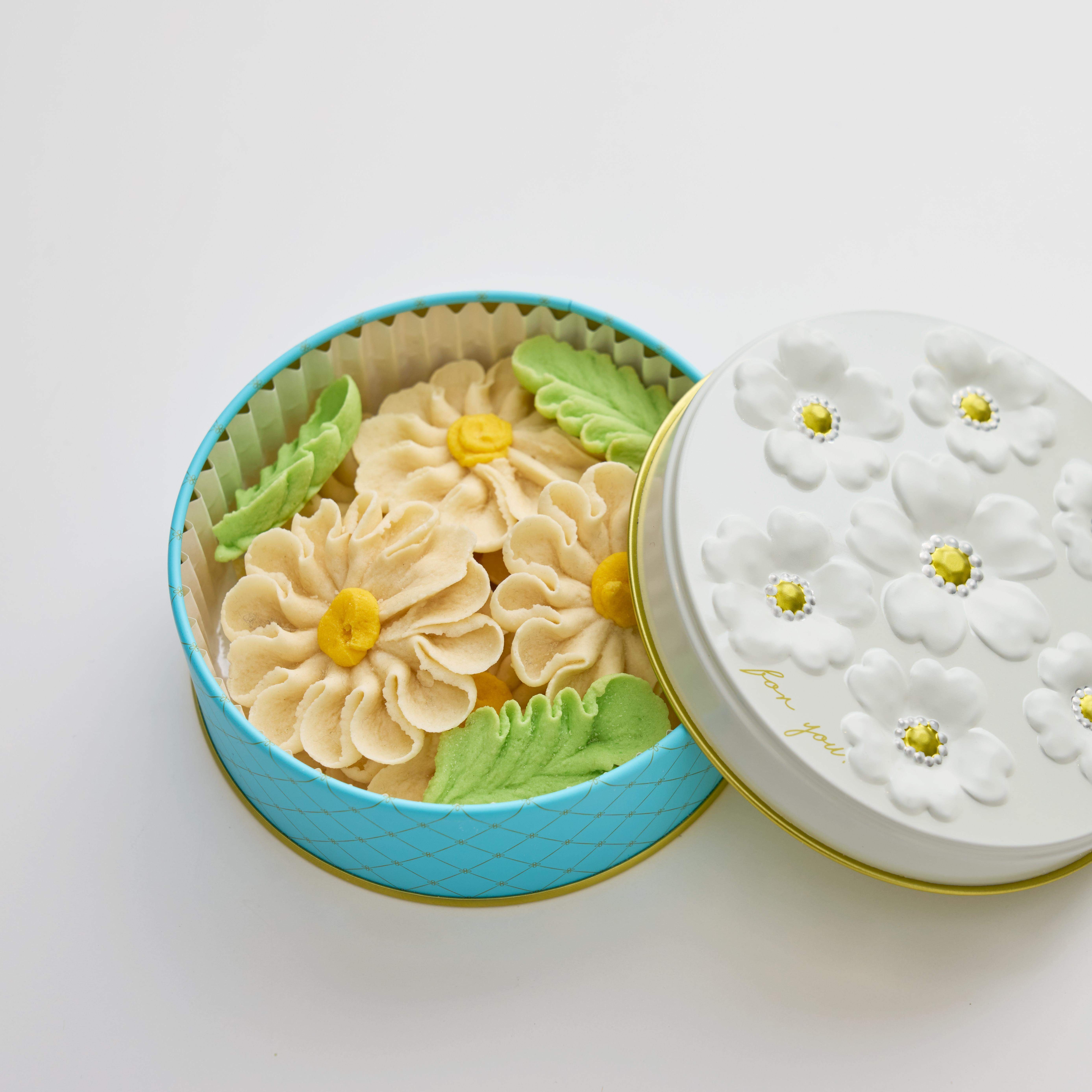 【特別ギフトに】マーガレット お花のぼうろ＜3缶セット＞【紙袋付き】お歳暮2025