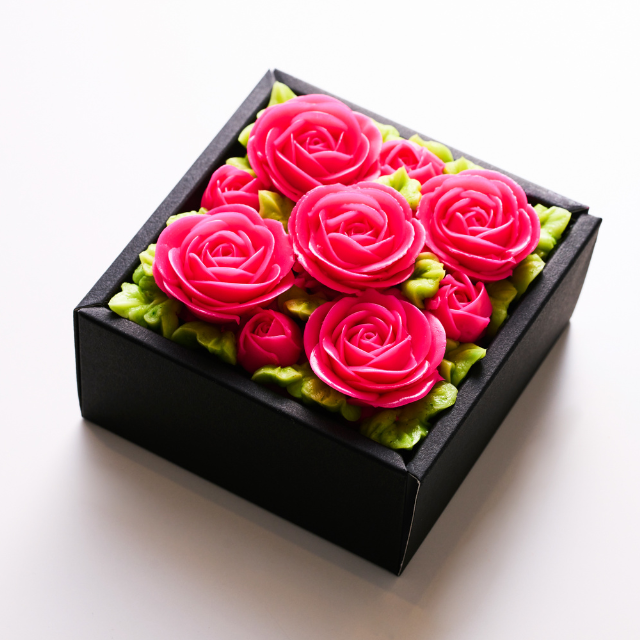 食べられるお花のケーキ』【エレガントピンク】Anniversaryボックス