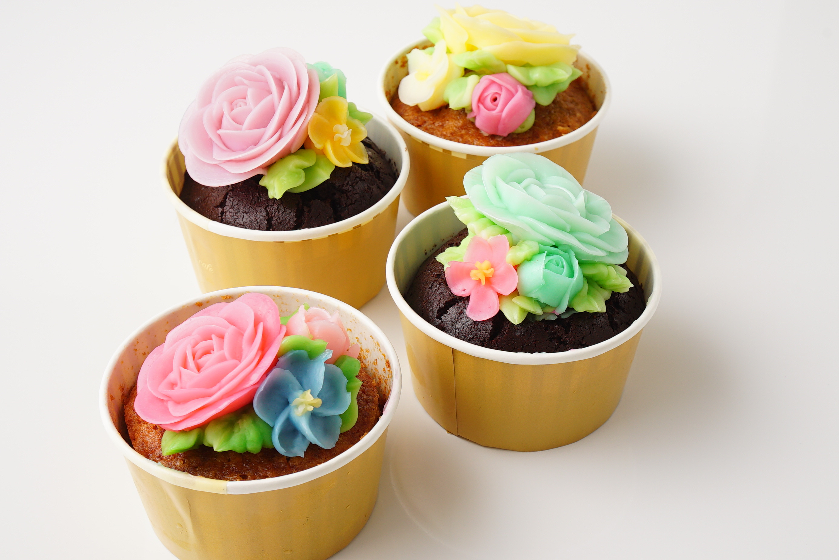 食べられるお花のカップケーキ＜4個セット＞    3