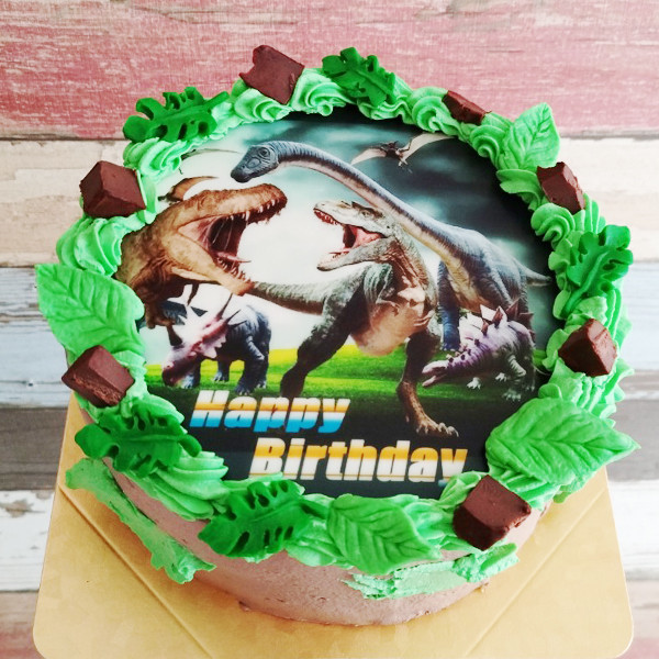 リアル 人気の恐竜プリントケーキ 5号 フレッシュケーキ愛之助 Cake Jp