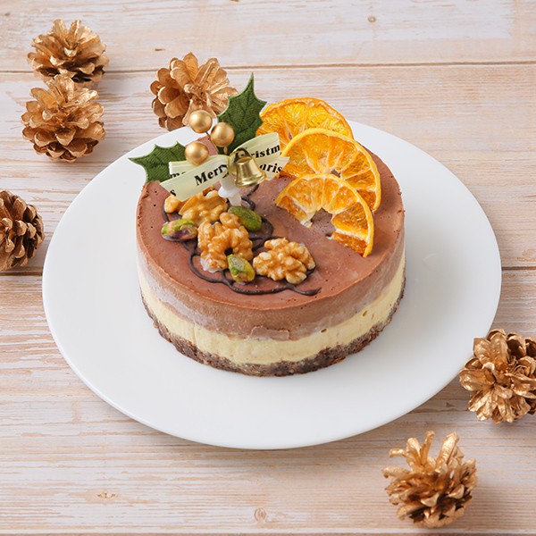 （クリスマス）ヴィーガンオレンジ＆チョコレートケーキ 5号 15cm クリスマス2023