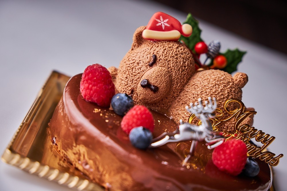 くまちゃんサンタのチョコレートムースケーキクリスマス2025