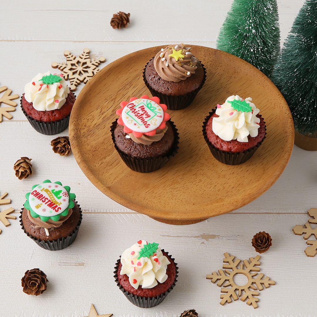 ミニクリスマスホリデーボックス 12個 クリスマス21 ベラズカップケーキ Cake Jp