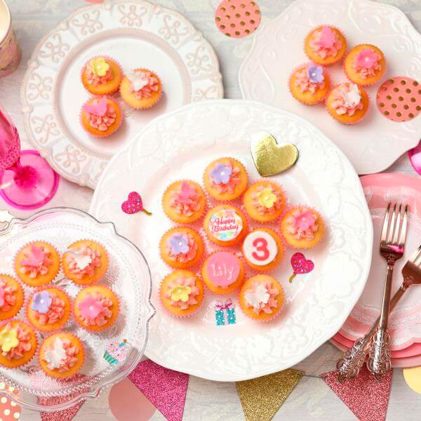 ミニフローラルバースデーボックス(ミニカップケーキ24個セット) 誕生日プレゼント