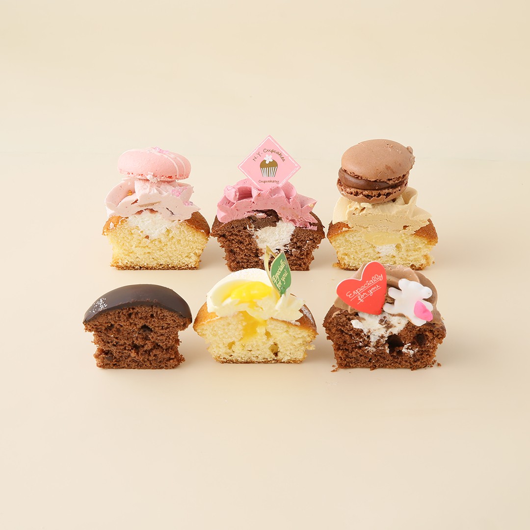 自由メッセージ カップケーキセット 6個入（N.Y.Cupcakes） | Cake.jp