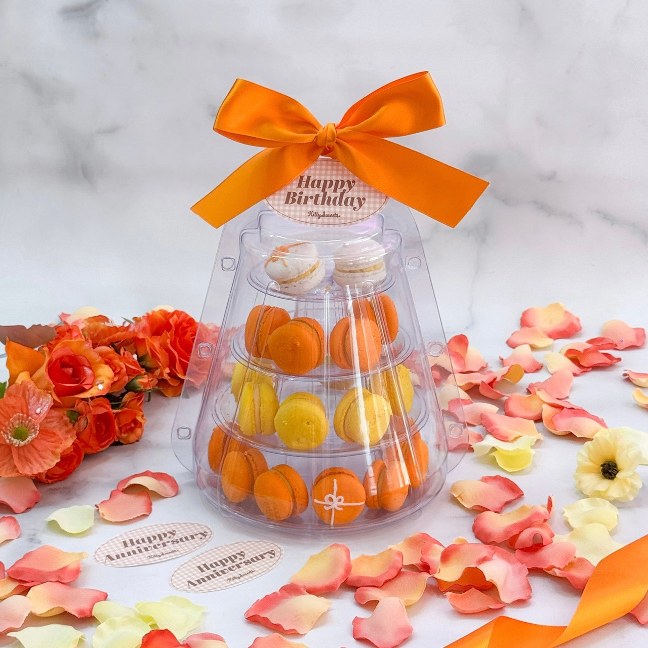 【オレンジマカロンタワー】レモン・塩バニラ