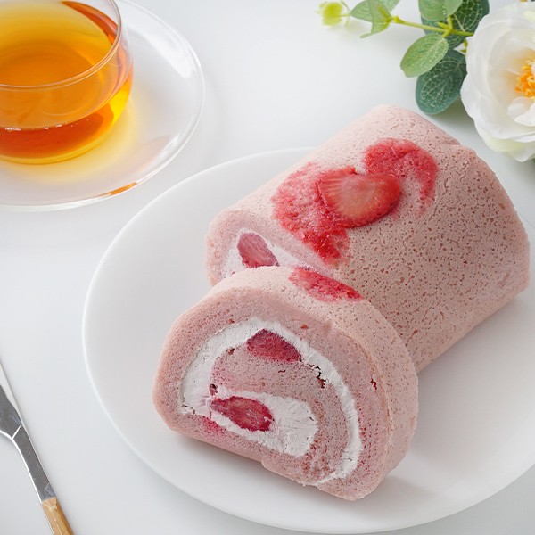 【ヴィーガン対応】苺のソイロールケーキ《ヴィーガン》《グルテンフリー》 