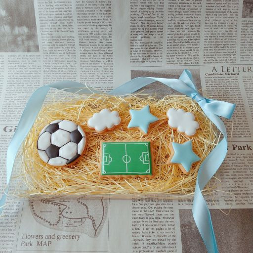 スポーツ サッカー バスケ 野球 のアイシングクッキーセット クッキー工房ゆめらら Cake Jp