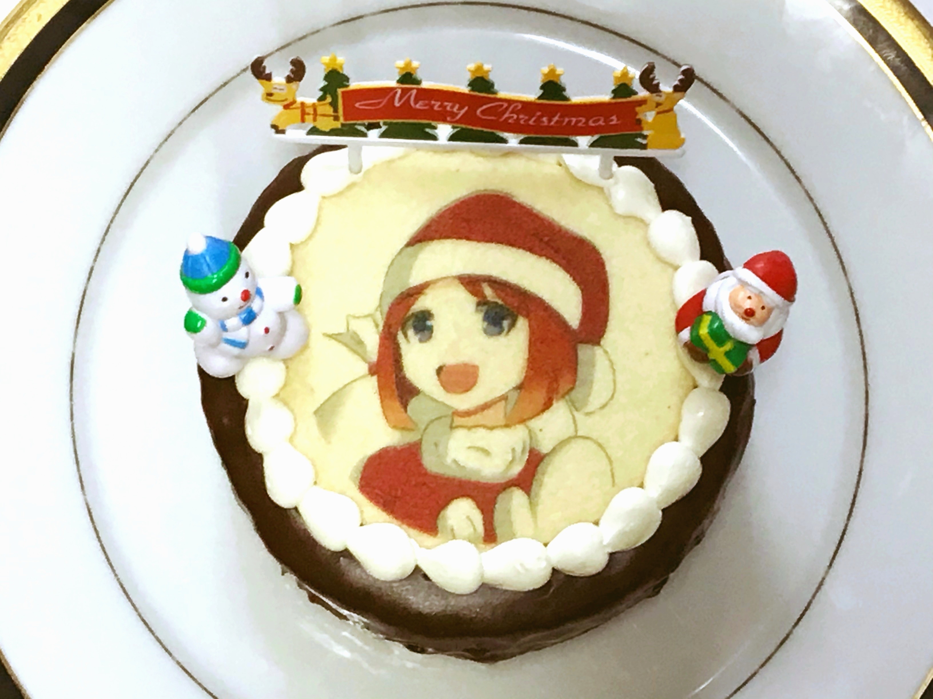 クリスマス21 イラストクッキークリスマスザッハトルテ 4号 西洋菓子セルクル Cake Jp