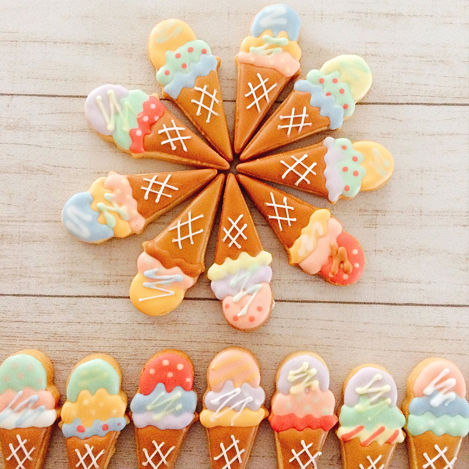 10個セット!アイスクリームアイシングクッキー
