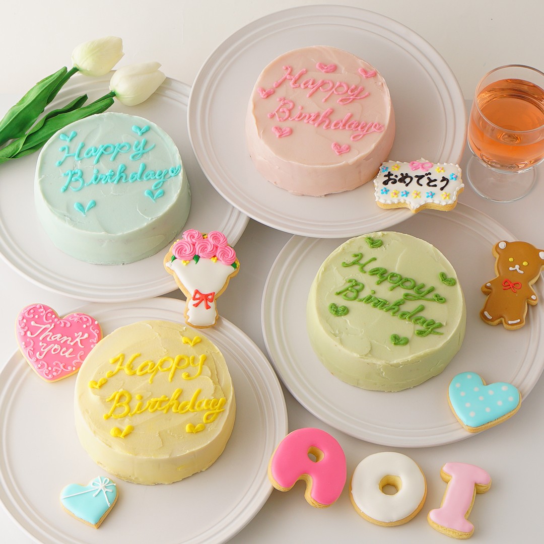 アイシングクッキーも選べる あんバターセンイルケーキ 4号 Ateliera Cake Jp