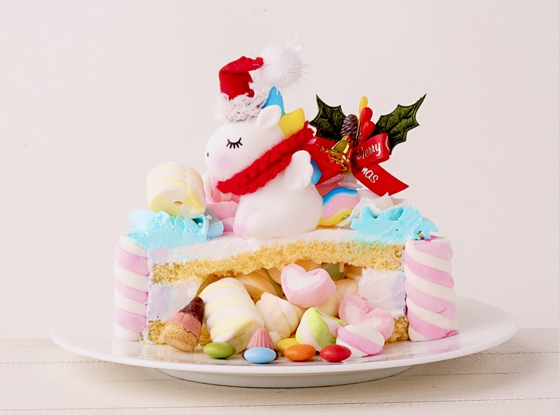 ユニコーンサンタフルデコギミックケーキ 5号 クリスマス2022 3