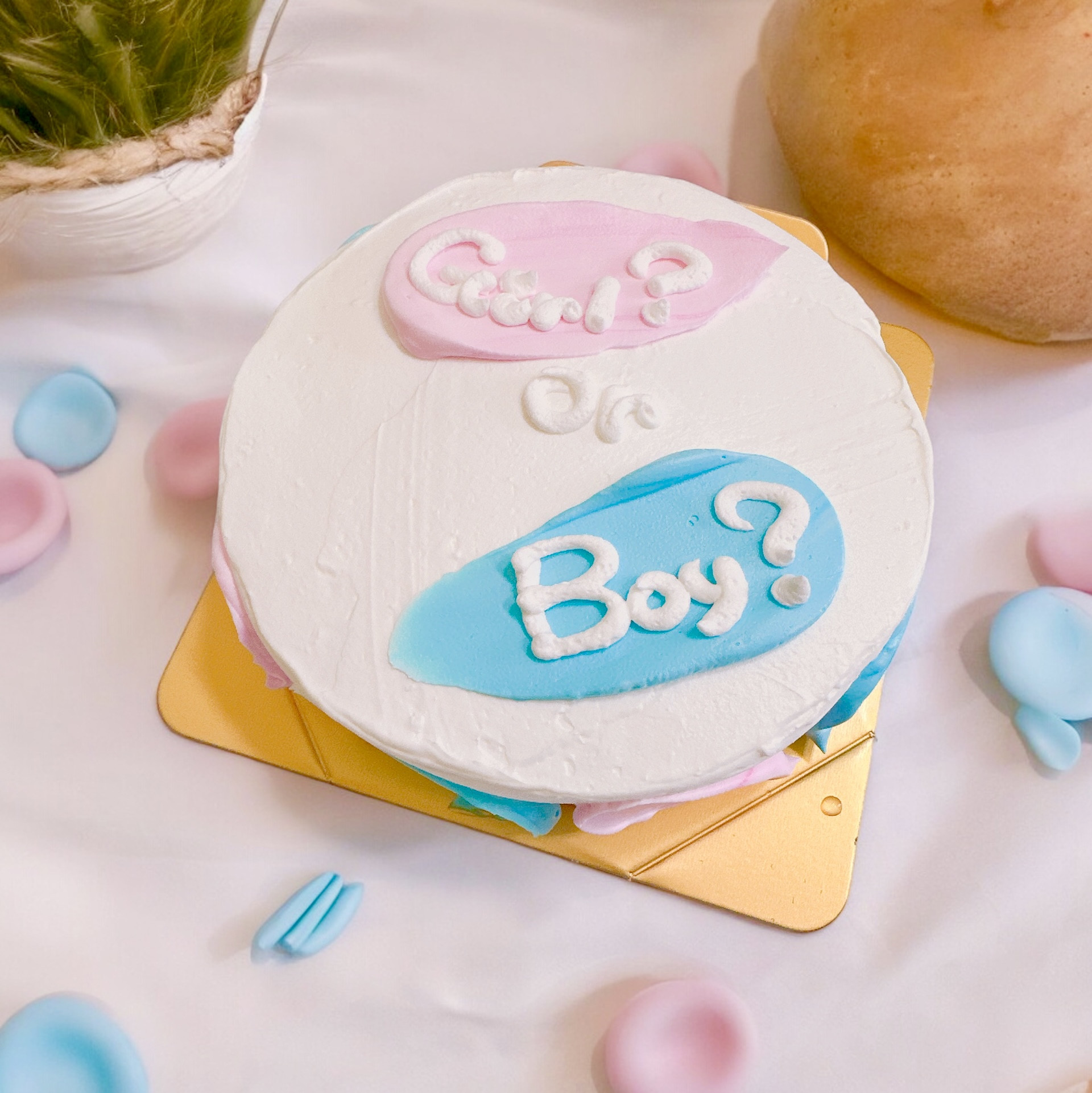カラー選択♡ジェンダーリビールセンイルケーキ Boy？or Girl？ 4号