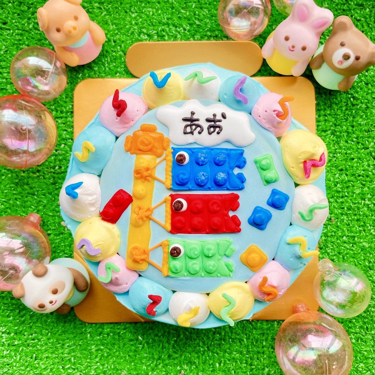 ブロックこいのぼりケーキ 4号