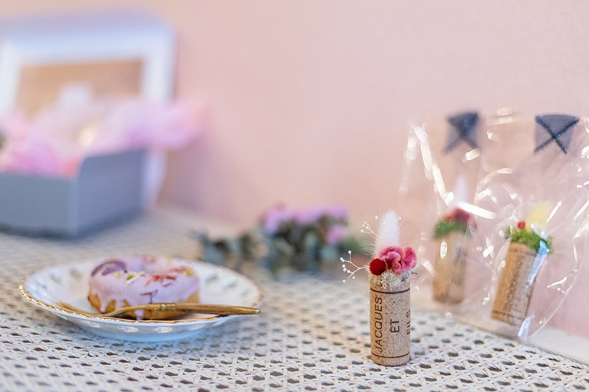贈り物に最適！ gmgmのお花の焼きドーナツ スワッグギフトBox　Mini ドライフラワーの花束とのセット 8