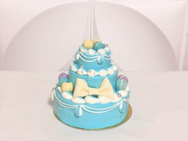 2色から選べる 北海道産の乳製品使用 センイルケーキ 韓国ケーキ 風 豪華3段ケーキ マカロン付 下段4号 12cm 3tier Cake Cake Jp