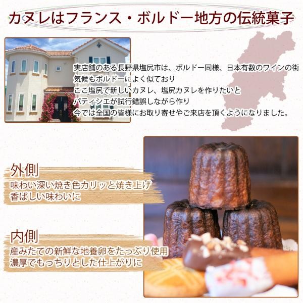 塩尻カヌレ ショコラ＆プレーン各３個 合計６個 （パティスリーナンフェア） | Cake.jp