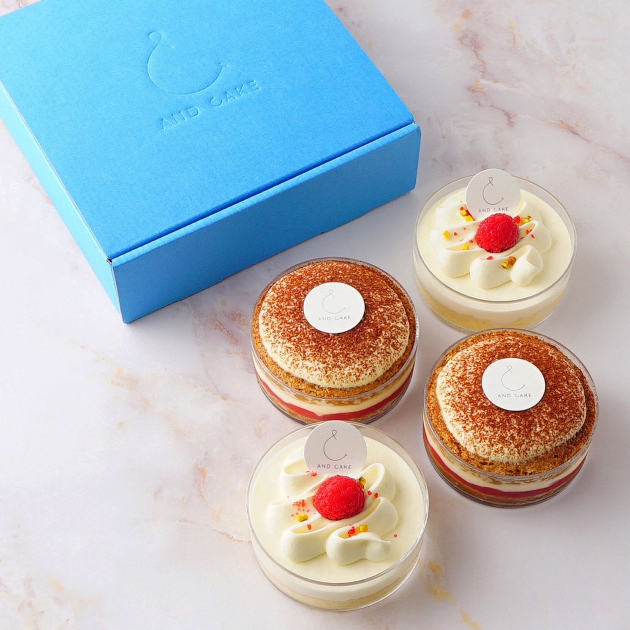 【AND CAKE】ホワイトデー限定！ショートケーキ&ティラミス フレーズ 4P