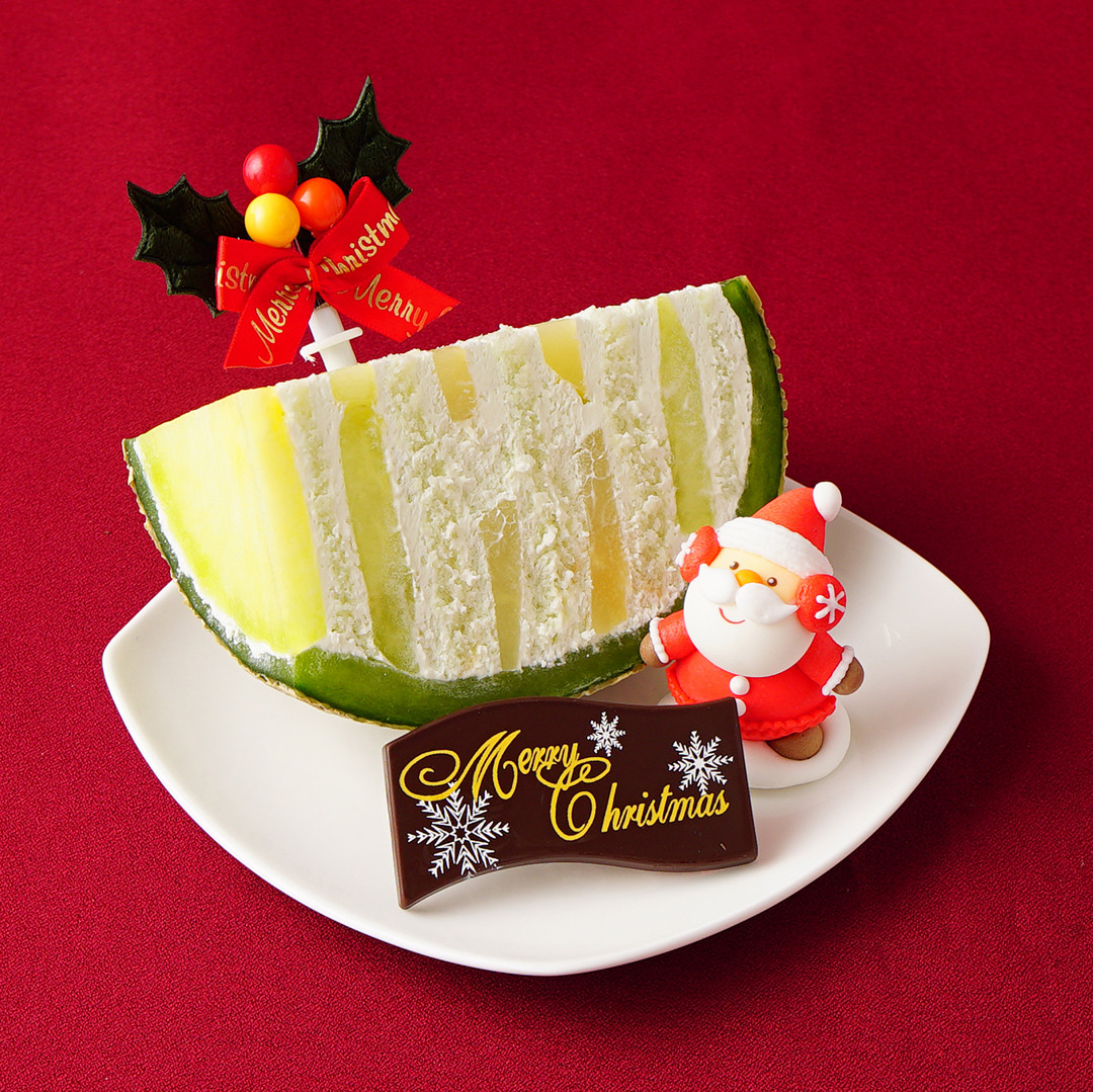 まるごと！ホワイトクリスマスメロンケーキ(洋梨×メロン) クリスマス2022 5