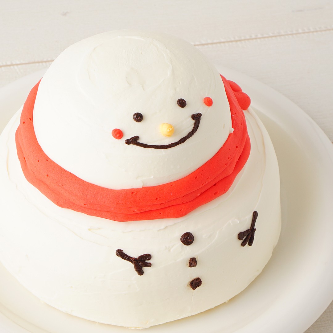 【都内の人気店・パティスリーラヴィアンレーヴ】雪だるまの太っちょケーキ　5号 2