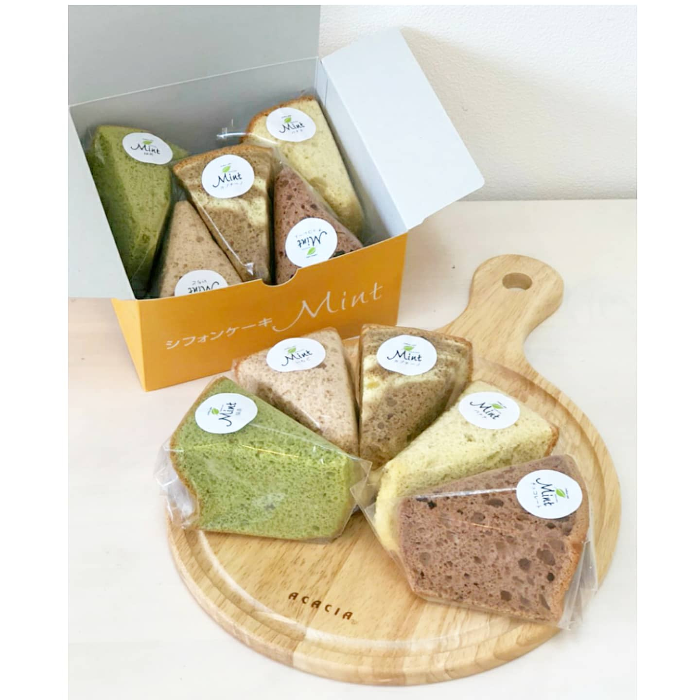 さんかくシフォンケーキ 5個セット ギフト シフォンケーキmint Cake Jp