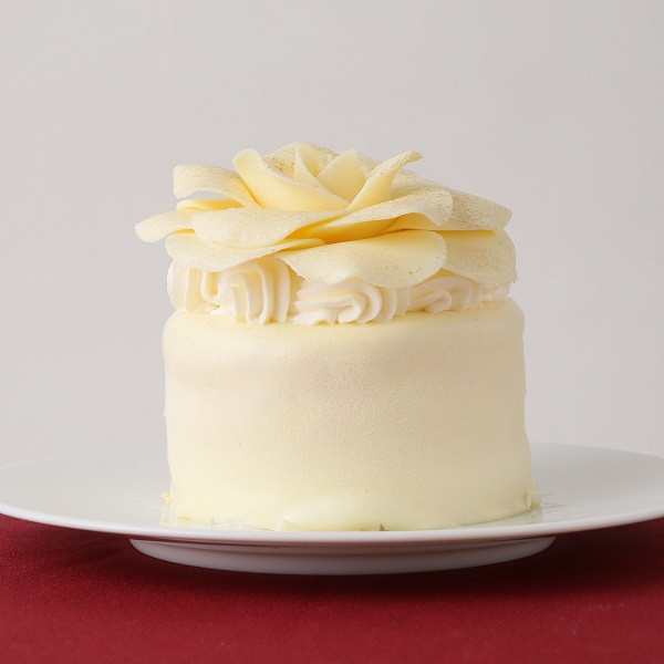 【Cake.jp限定】パティシエ自慢の白いバラのケーキ フルールドネージュブラン 3号 クリスマス2022 4